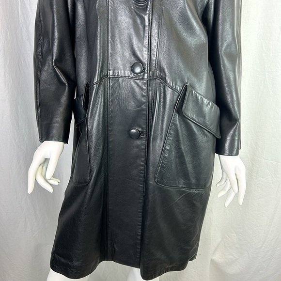 Denimaxx New York Soft Leather Mid Length Lined Winter Coat Size M - Picture 8 of 10